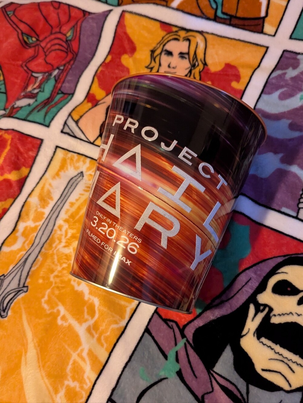 Project hail Mary popcorn bucket tin
